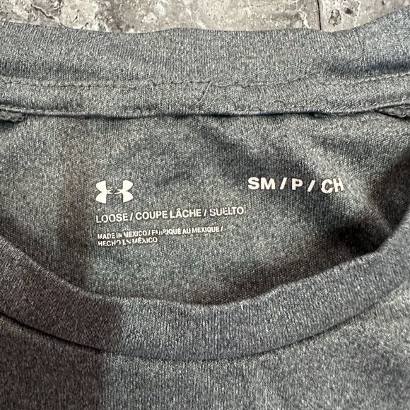 Under Armour T Shirt Loose Men’s Small Grey Short Sleeve - Picture 2 of 5